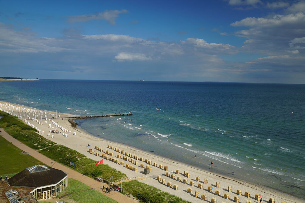 Ausblick auf den Strand Insel Fehmarn
