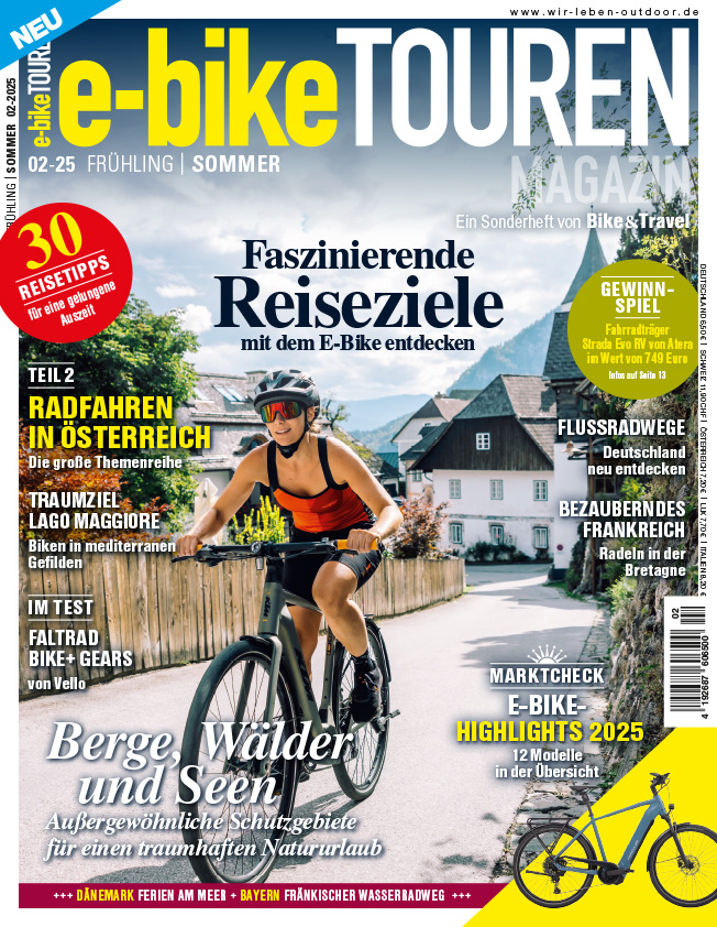 e-bike Touren Magazin 02/2025 Cover