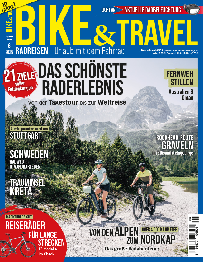 Bike & Travel Magazin Cover 06/2025