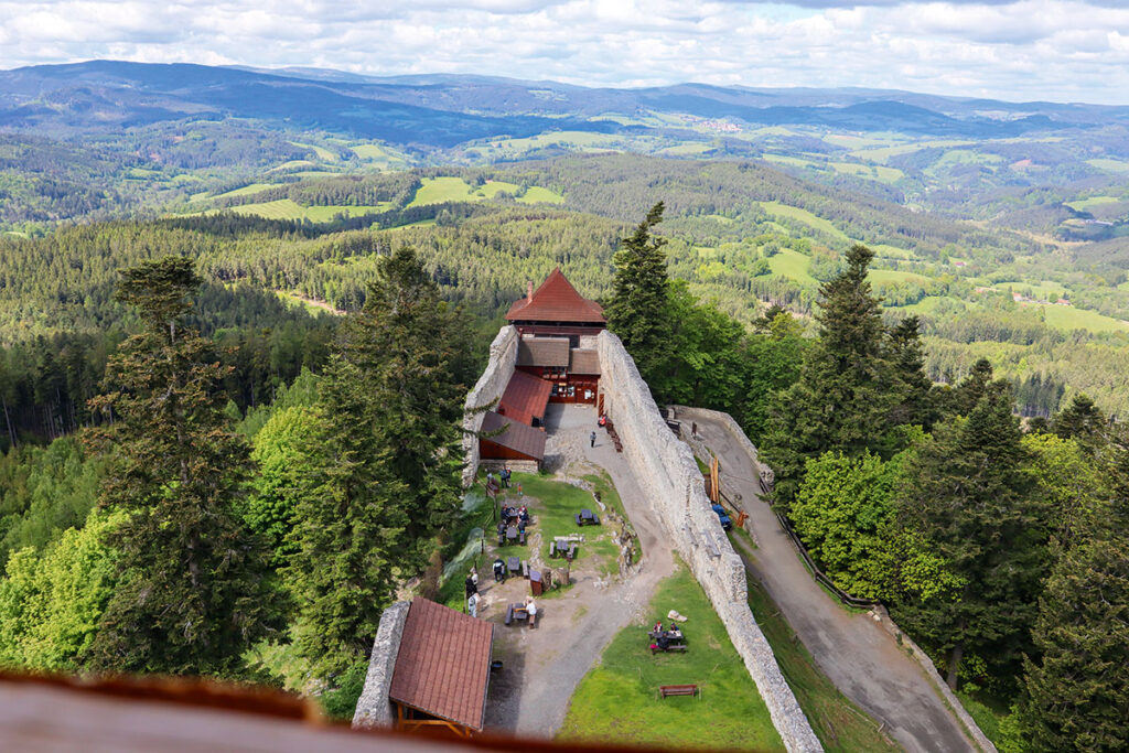 Aussichtspunkt Burg auf dem Goldsteig