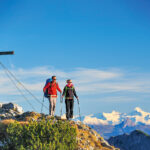 Wanderer auf dem Gipfel der Bayerischen Alpen