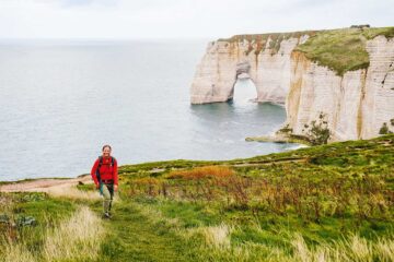 Trekking auf dem GR21 von Le Havre nach Fécamp